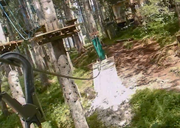 Freiraum Zipline Baum polstern blau